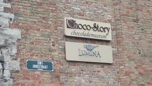 The chocolate museum sign.