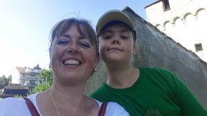 Mum and I on the wall.