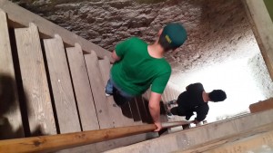 these were the stairs we had to walk down.