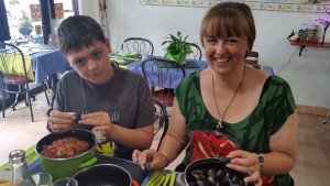 Me eating the moules.