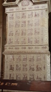 The ceramic oven in the chateau.