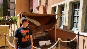 A dinosaur head