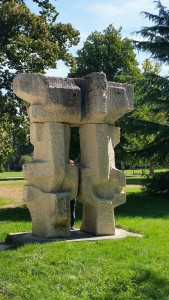 Statue in the park in Grenoble