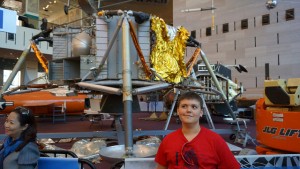 Me in front of the pod that landed on the moon