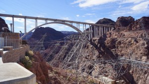 bridge and power pylons